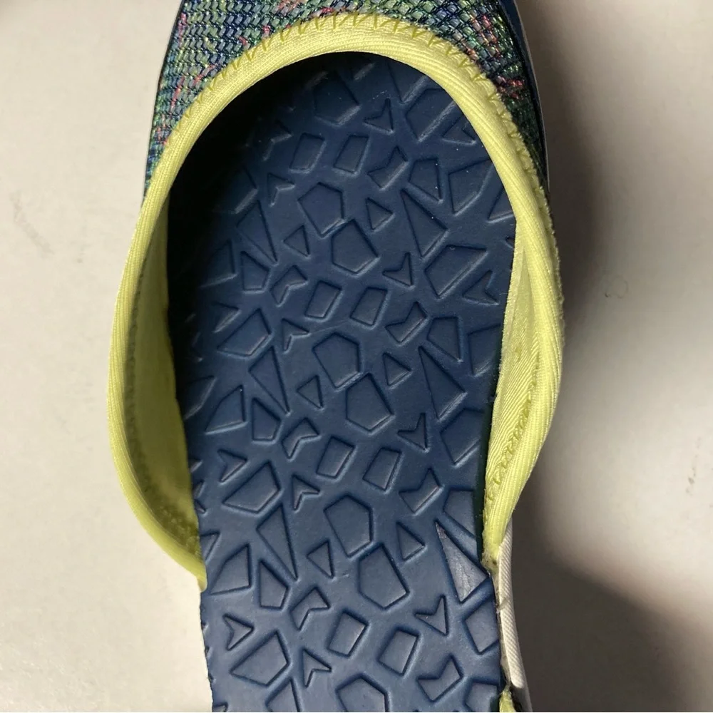 NWT Lands End Girls Mary Jane Water Shoes Size: 6 BALTIC TEAL MULTI PALM